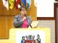 Maria Amélia pede segurança viária em frente à EE Professor João Cruz